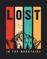 Shop Women's Black Lost Mountains Graphic Printed T-shirt-Full