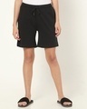 Shop Women's Black Lounge Shorts-Front