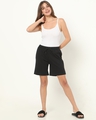 Shop Women's Black Lounge Shorts-Full