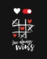 Shop Women's Black Love Always Wins Typography Boyfriend T-shirt