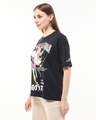 Shop Women's Black Love Hasira Graphic Printed Oversized T-shirt-Full