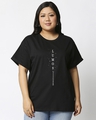 Shop Women's Black Lumos Graphic Printed Plus Size Boyfriend T-shirt-Design