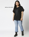 Shop Women's Black Lumos Graphic Printed Plus Size Boyfriend T-shirt