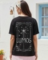Shop Women's Black Lumos Graphic Printed Boyfriend T-shirt-Front