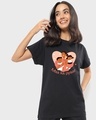 Shop Women's Black Maa Ka Pyaar Graphic Printed Boyfriend T-shirt-Front