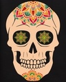 Shop Women's Black Mandala Skull Graphic Printed Hoodie-Full