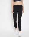 Shop Women's Black & Maroon Color Block Joggers