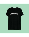 Shop Women's Black Metallica Typography T-shirt-Full