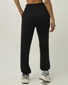 Shop Women's Black Mickey Graphic Printed Oversized Joggers-Full