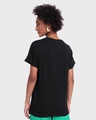 Shop Women's Black Mickey Striped Graphic Printed Boyfriend T-shirt-Design