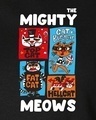 Shop Women's Black Mighty Meows Graphic Printed Plus Size Boyfriend T-shirt
