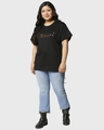 Shop Women's Black Minimal Believe Graphic Printed Plus Size Boyfriend T-shirt-Design
