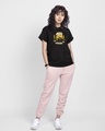 Shop Women's Black Minion Bello Graphic Printed Boyfriend T-shirt-Design
