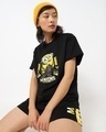 Shop Women's Black Minion'S Bello Boyfriend T-shirt-Front