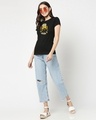 Shop Women's Black Minion's Bello Slim Fit T-shirt-Design