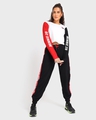 Shop Women's Black Minnie Typography Athleisure Joggers-Full