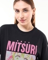 Shop Women's Black Mitsuri Kanroji Graphic Printed Oversized T-shirt