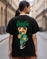Shop Women's Black Money Don't Jiggle Graphic Printed Boyfriend T-shirt-Front