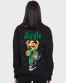 Shop Women's Black Money Don't Jiggle Graphic Printed Oversized Sweatshirt-Full