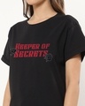 Shop Women's Black Morticia Graphic Printed Boyfriend T-shirt