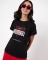 Shop Women's Black Mumbai City Typography Boyfriend T-shirt-Front