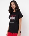 Shop Women's Black Mumbai City Typography Boyfriend T-shirt-Design
