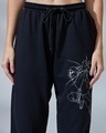Shop Women's Black Naruto Pose Graphic Printed Super Loose Fit Joggers
