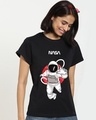 Shop Women's Black NASA Astronaut Boyfriend T-shirt-Front