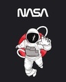 Shop Women's Black NASA Astronaut Boyfriend T-shirt-Full