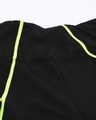 Shop Women's Black & Neon Green Piping Skinny Fit Tights