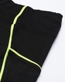 Shop Women's Black & Neon Green Piping Skinny Fit Tights