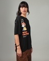 Shop Women's Black Nessy Graphic Printed Oversized T-shirt-Design