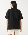 Shop Women's Black Night Of The Heebies Geebies Graphic Printed Oversized T-shirt-Full