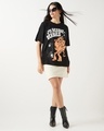 Shop Women's Black Night Of The Heebies Geebies Graphic Printed Oversized T-shirt