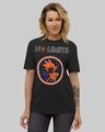 Shop Women's Black No Limits Goku Typography Loose Fit T-shirt-Front