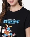 Shop Women's Black No Time For Bullshit Graphic Printed Boyfriend T-shirt
