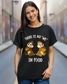 Shop Women's Black No We in Food Graphic Printed Boyfriend T-shirt-Front