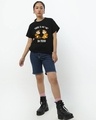Shop Women's Black No We in Food Graphic Printed Boyfriend T-shirt-Full