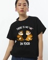Shop Women's Black No We in Food Graphic Printed Boyfriend T-shirt