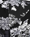 Shop Women's Black & Off White Floral Print Wrap Dress