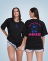 Shop Women's Black On The Way Of Kindness Graphic Printed Oversized T-shirt-Front