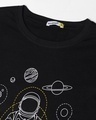 Shop Women's Black One With The Universe Graphic Printed T-shirt