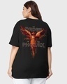 Shop Women's Black Order Of The Phoenix Graphic Printed Oversized Plus Size T-shirt-Design