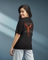 Shop Women's Black Order Of the Phoenix Graphic Printed Oversized T-shirt-Front