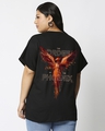 Shop Women's Black Order of the Phoenix Graphic Printed Plus Size Boyfriend T-shirt-Design