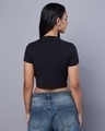 Shop Women's Black Original Evolve Graphic Printed Slim Fit Short Top-Design