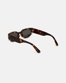 Shop Women's Black Oval Polarised Lens Sunglasses
