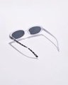 Shop Women's Black Oval UV Protected Lens Sunglasses-Full