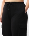 Shop Women's Black Oversized Plus Size Cargo Joggers