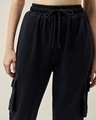 Shop Women's Black Oversized Cargo Joggers